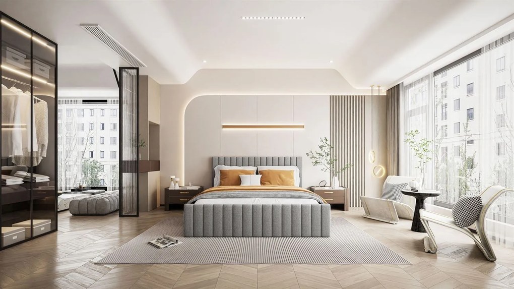 ČALÚNENÁ JEDNOLÔŽKOVÁ POSTEĽ BETHANY 90x200