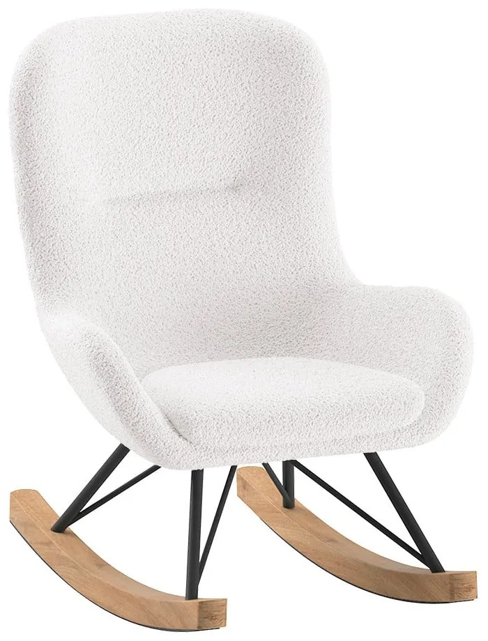 Biele hojdacie detské kresielko z textílie buklé ROCKY – Vipack