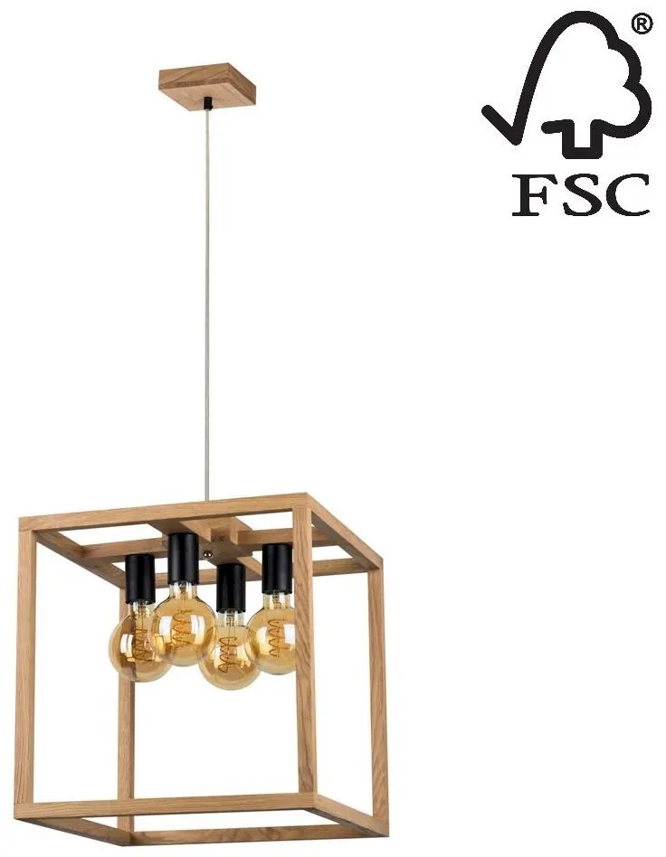 Spot-Light 61540474 - Luster na lanku KAGO 4xE27/60W/230V