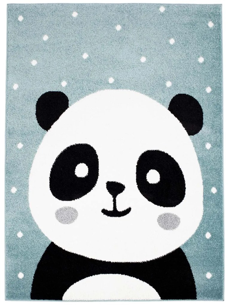 Dekorstudio Moderný koberec BUBBLE - Modrá panda Rozmer koberca: 160x225cm