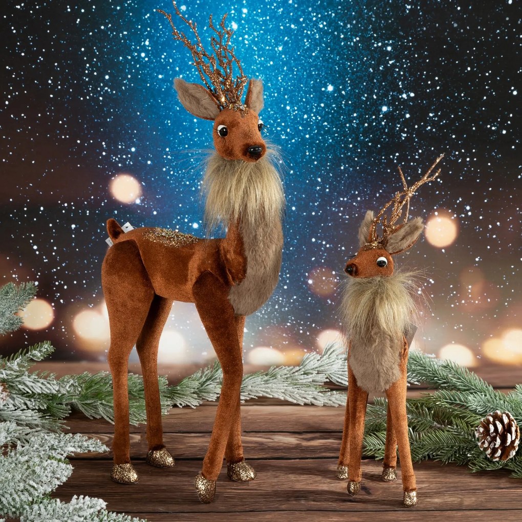 DEKORAČNÁ FIGÚRKA DEER 19X45 CM HNEDÁ