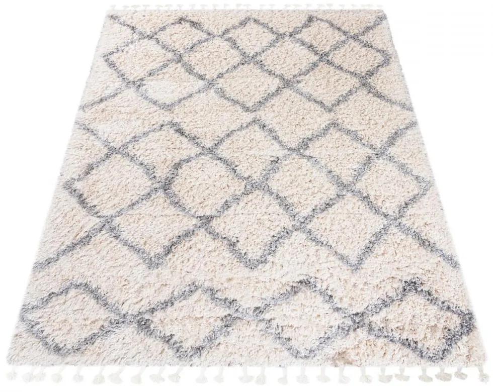 Kusový koberec shaggy Axaya krémový 140x200cm