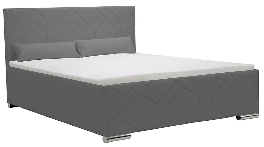 Čalúnená posteľ s úložným priestorom a matracom ECCO 120x200 cm Biela