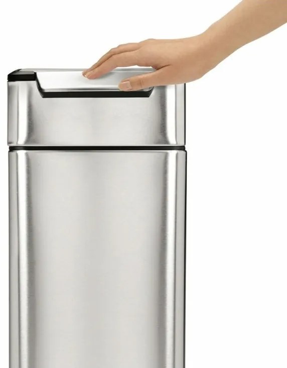 Úzky dotykový kôš 40 l, nerez