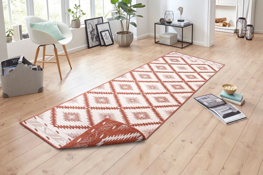 NORTHRUGS - Hanse Home koberce Kusový koberec Twin Supreme 105457 Malibu Cayenne – na von aj na doma - 80x150 cm