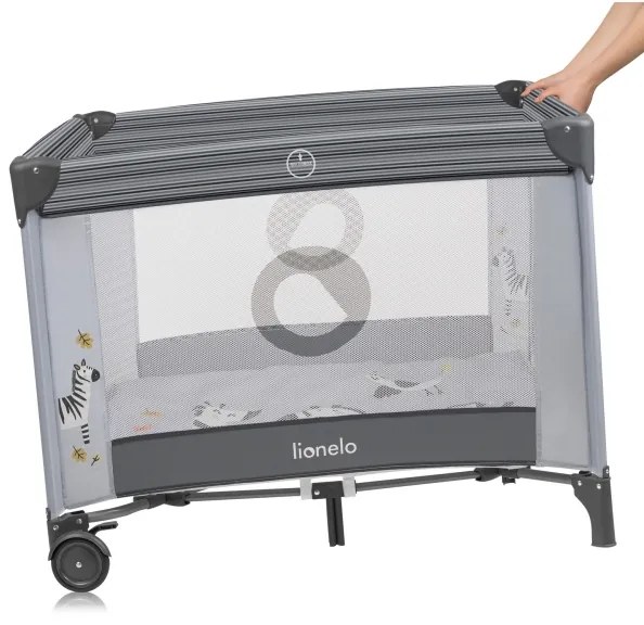 Lionelo - Hracia ohrádka BONNIE Grey Stone