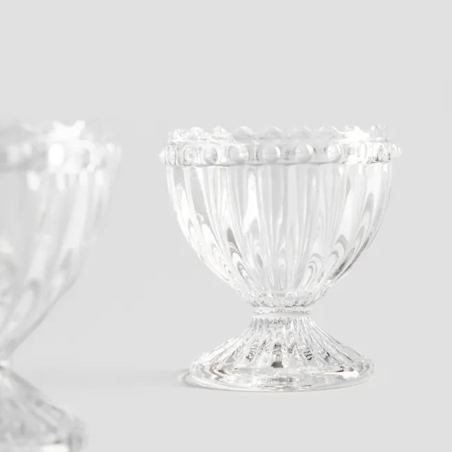 Sada dvoch pohárikov na vajíčka CORAGGIO priesvitná (2 ks)