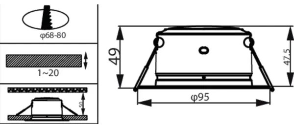 Philips - LED Podhľadové svietidlo DIAMOND LED/2W/230V 3000K