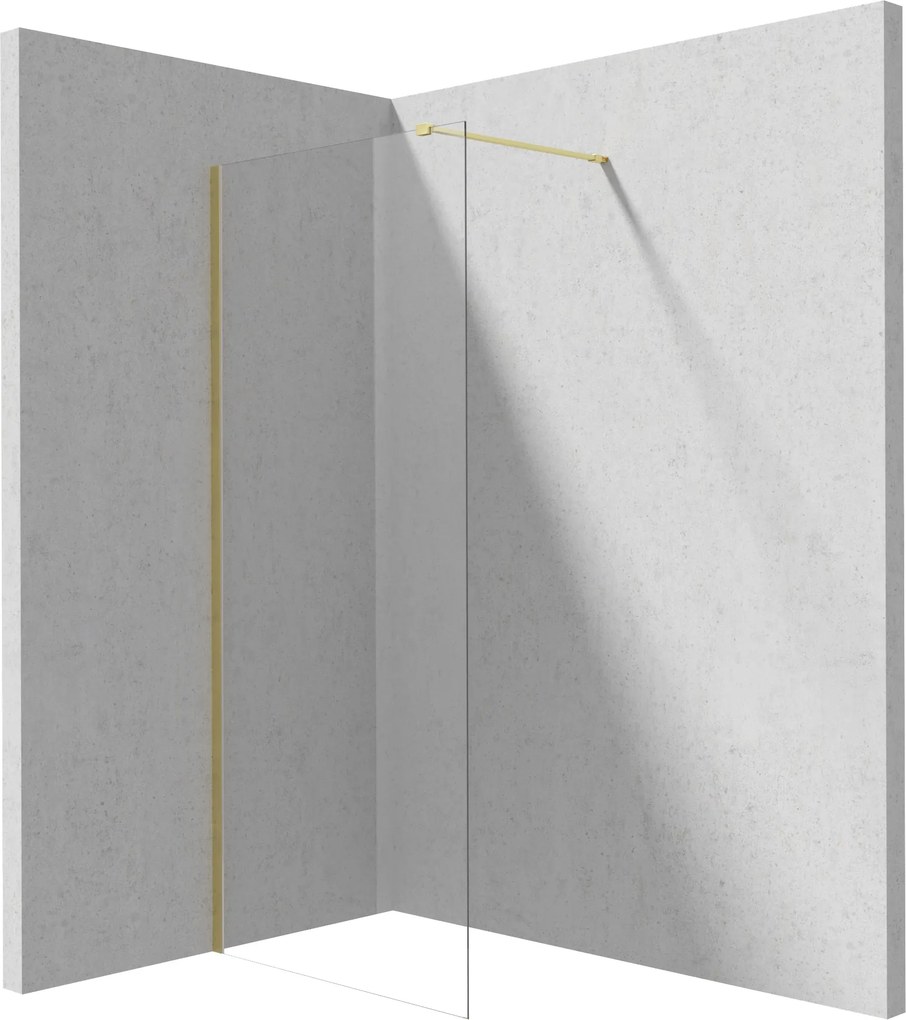 Deante Sprchová zástena Walk-in Prizma - KTJ R30P 100 cm, zlatá kartáčovaná - bez vaničky