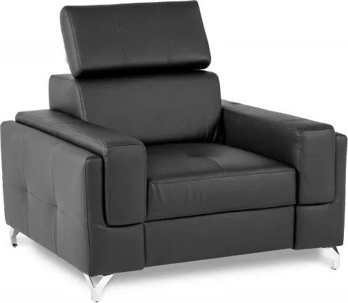 Kožené kreslo Fabio, tm. hnedá