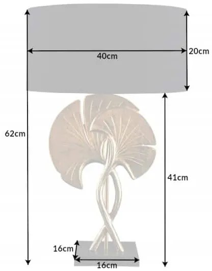 Stolová lampa Gingko 62cm zlatá čierna