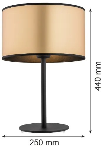 Argon 4297 - Stolná lampa KARIN 1xE27/15W/230V mosadz/čierna