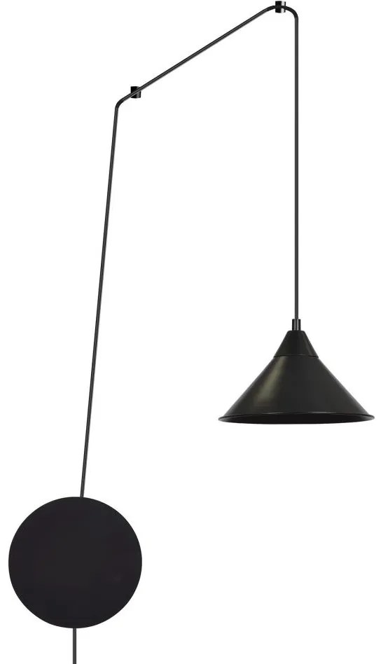 Luster na lanku ABRAMO 1xE27/15W/230V čierna