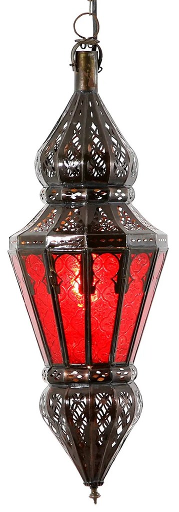 Orientálna závesná lampa Nura červená
