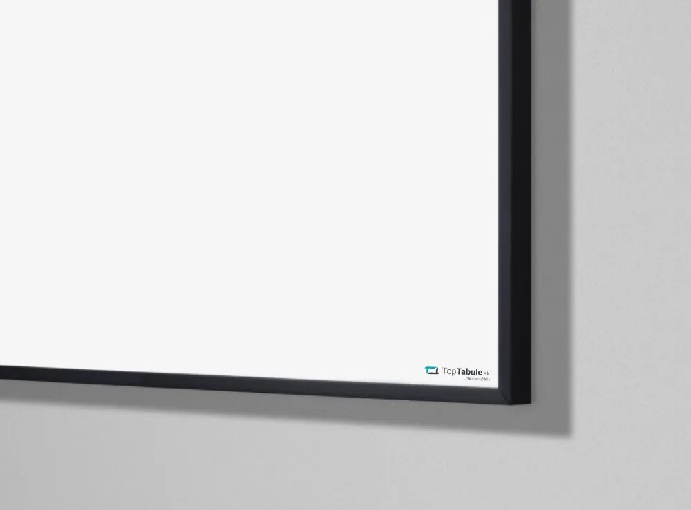 Toptabule.sk 023C Biela tabuľa na magnetky PREMIUM v hliníkovom čiernom ráme 120x90cm /