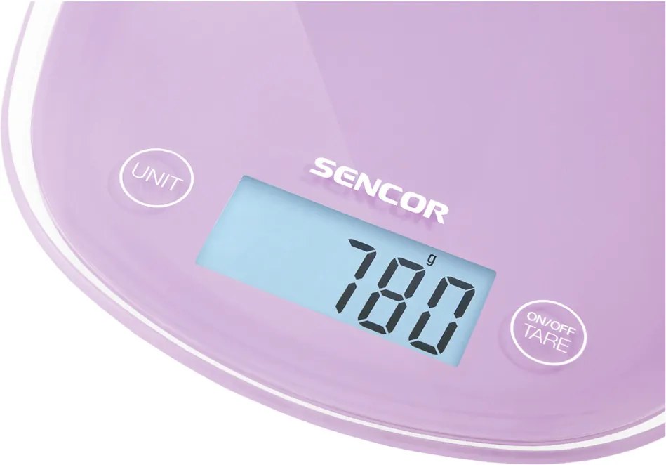 Sencor SKS 35VT kuchynská váha, fialová,