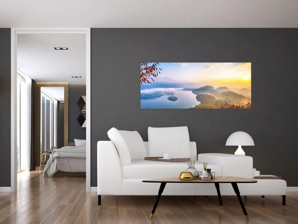 Obraz - Bledské jazero (120x50 cm)