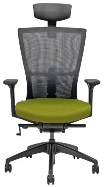 Kancelárska ergonomická stolička MERENS — látka, čierna / viac farieb Červená