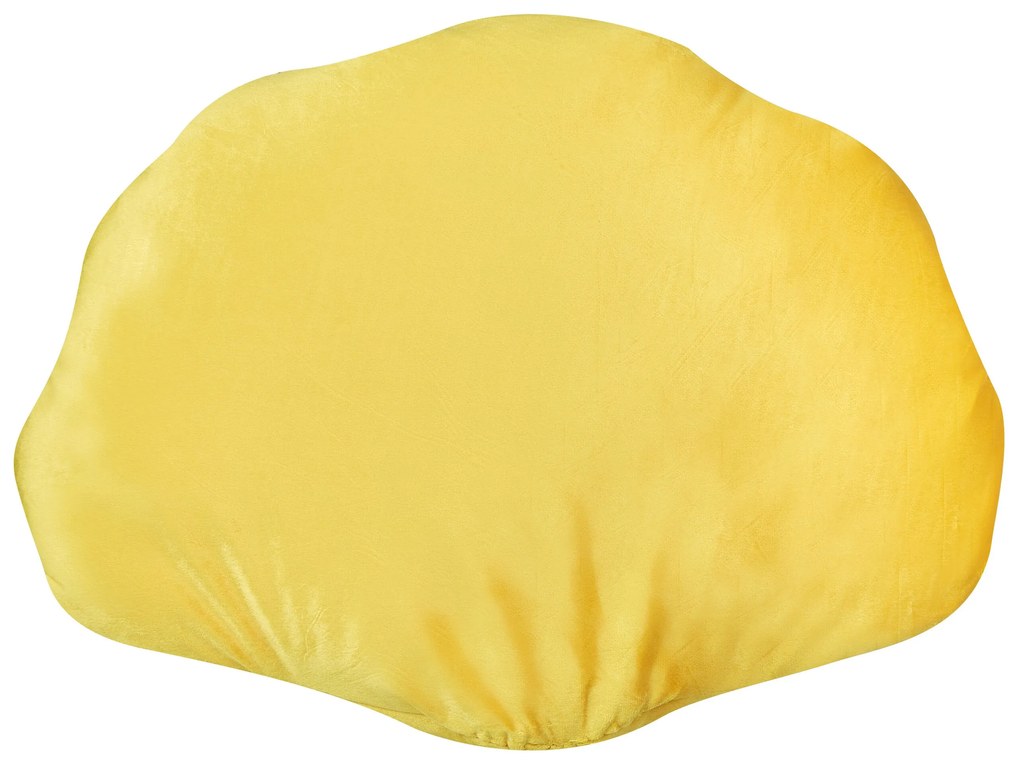 Zamatový vankúš 47 x 35 cm žltý CONSOLIDA Beliani