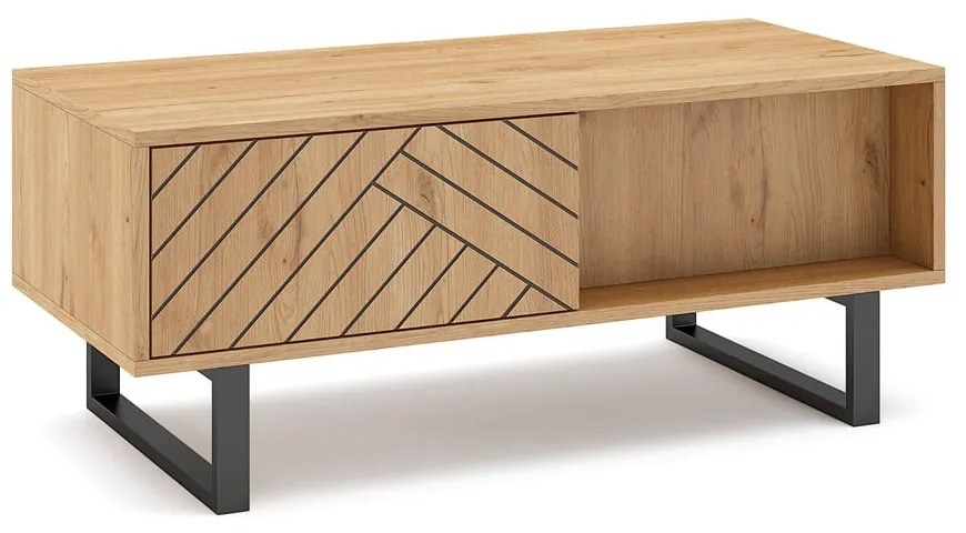 Konferenčný stolík v dekore duba v prírodnej farbe 55x110 cm Madona - Marckeric