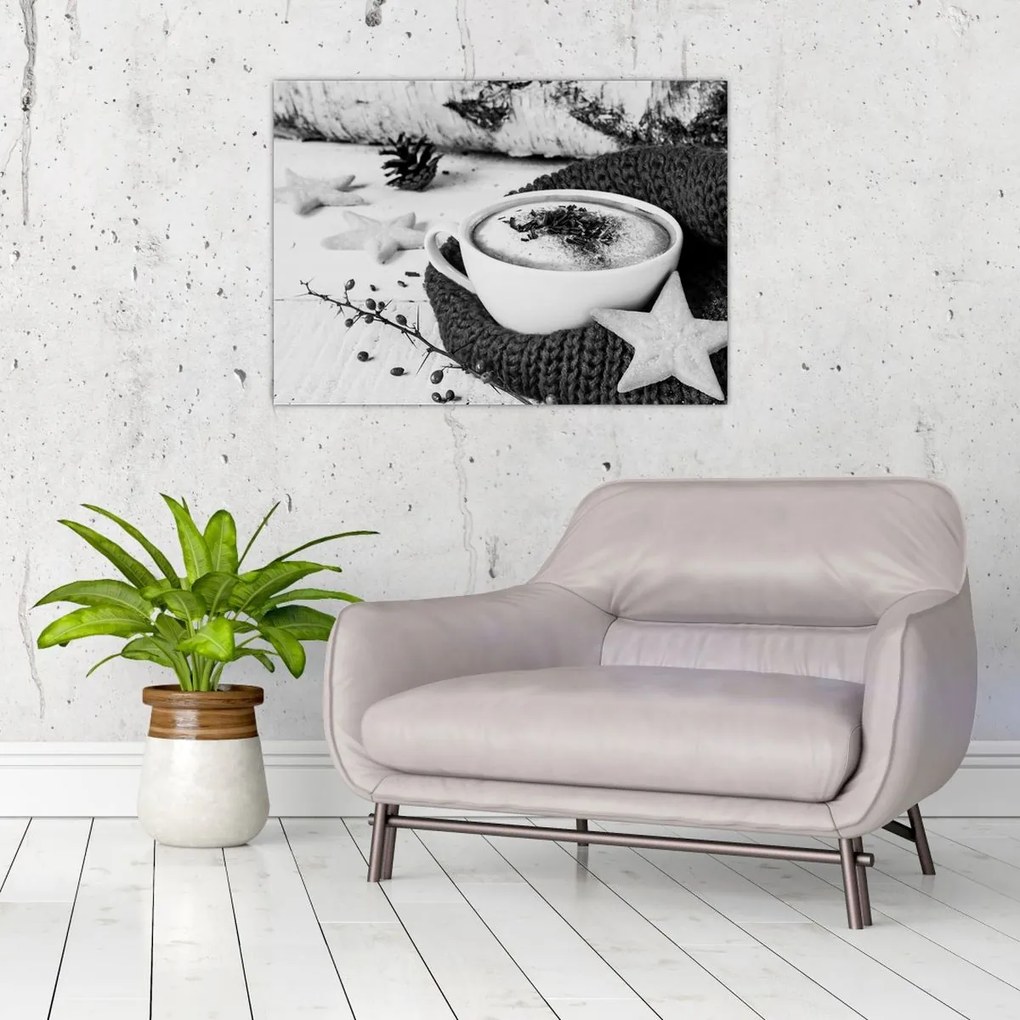 Obraz - Zimné cappuccino (70x50 cm)