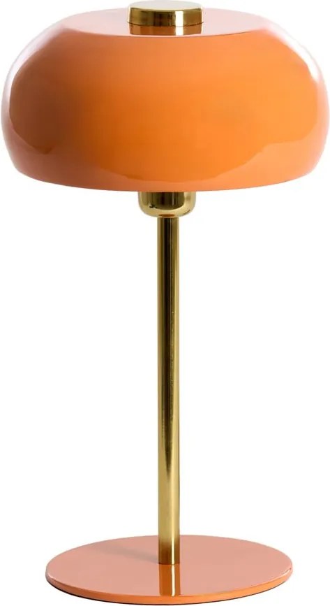 Oranžová stolová lampa s kovovým tienidlom (výška 40 cm) Surin – Light & Living