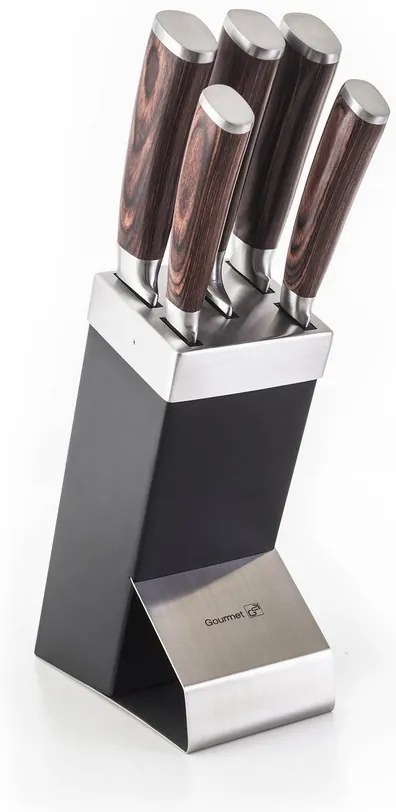 Sada nožov G21 Gourmet Dynamic 5 ks + černo-nerezový blok 60022163