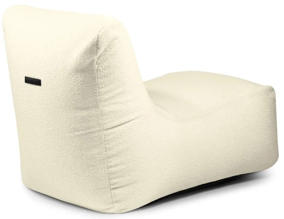 Krémový sedací vak z textílie buklé Lounge – SLOWDOWN