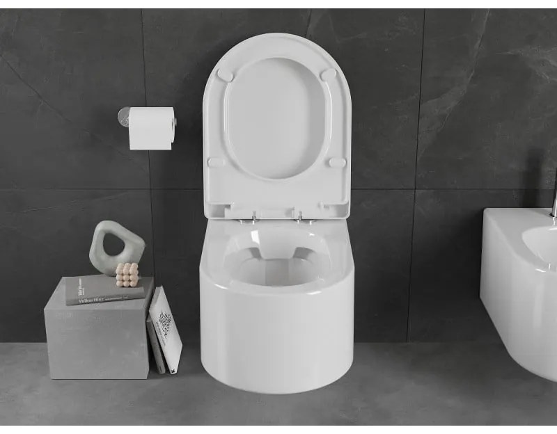 Mexen SOFIA závesná wc misa so sedátkom s pomalým zatváraním, 56 x 37 cm, biela, 30798000