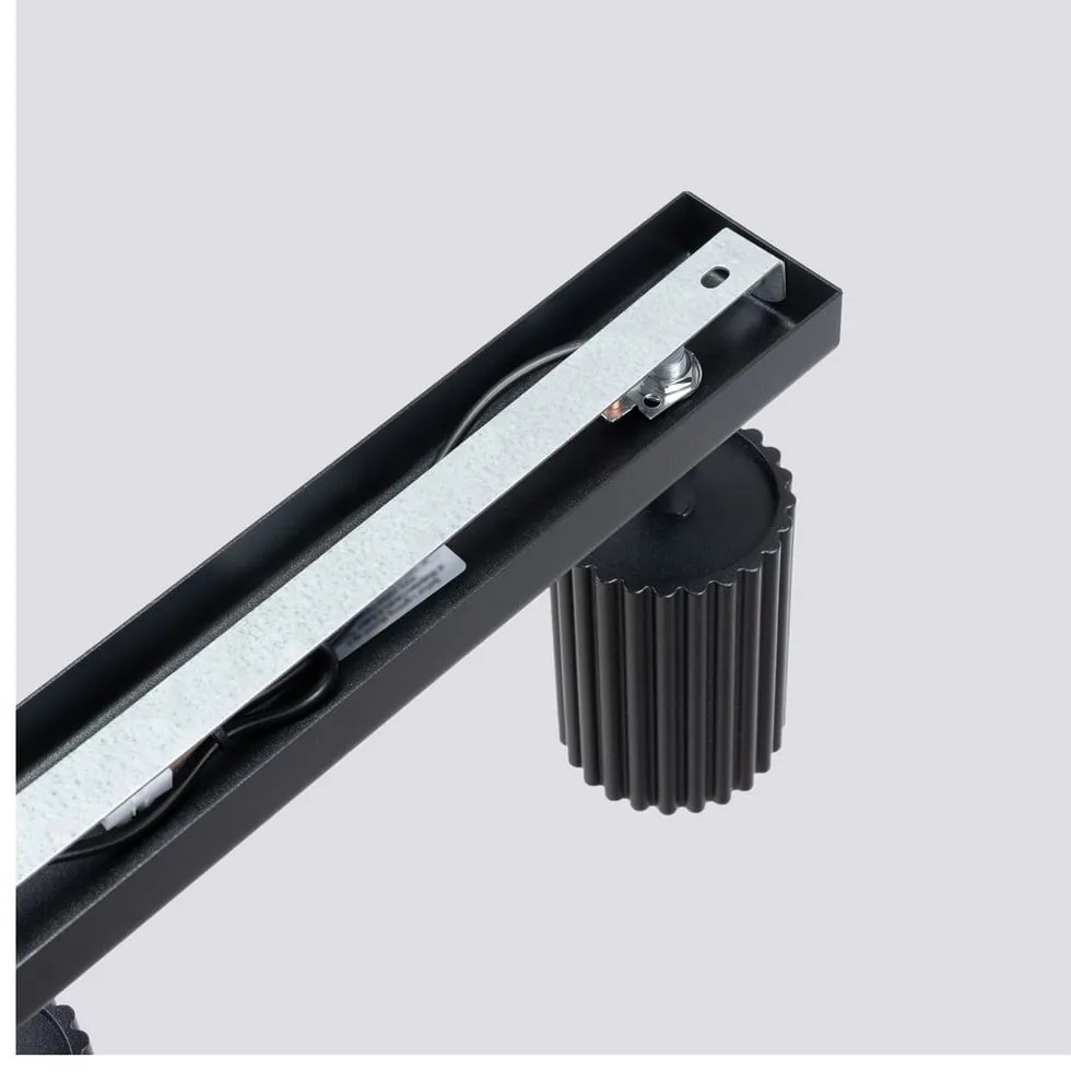 Čierne bodové svietidlo 6,5x117 cm Gleam – Sollux