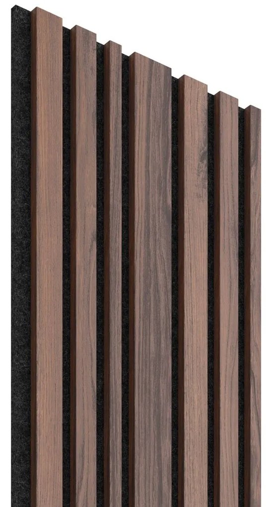 Acoustic Line Akustický obkladový panel, lamelové drevo, 2 650 × 300 × 18 mm, orech