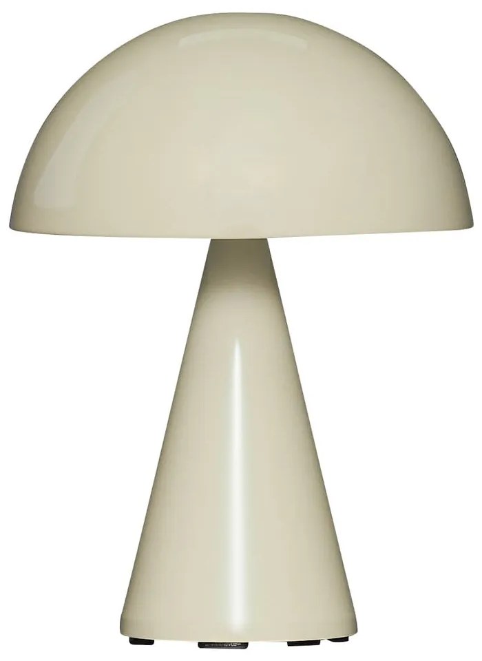 Krémová LED stmievateľná stolová lampa (výška 20 cm) Mush – Hübsch