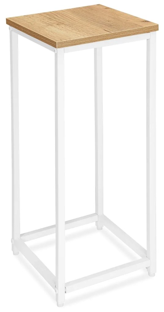 Kvetinový stojan Loft Arben 60 cm biely/dub Craft