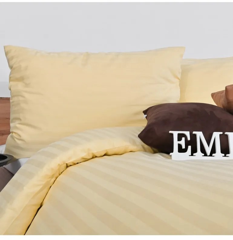 Obliečky damaškové zlaté EMI, Štandardný set jednolôžko obsahuje 1x 140x200 + 1x 70x90