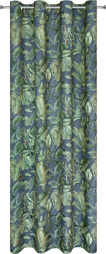 ZATEMŇOVACÍ ZÁVES NA KRÚŽKOCH KLARA 140X250 CM LISTY