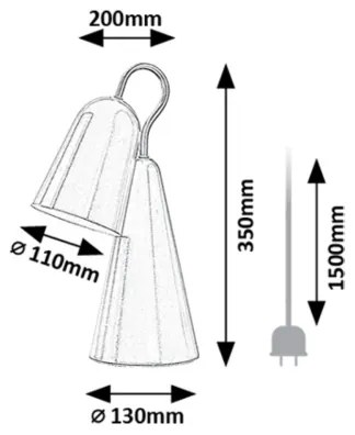 Rabalux 74225 - LED Stolná lampa RABAL 1xE14/4W/230V čierna
