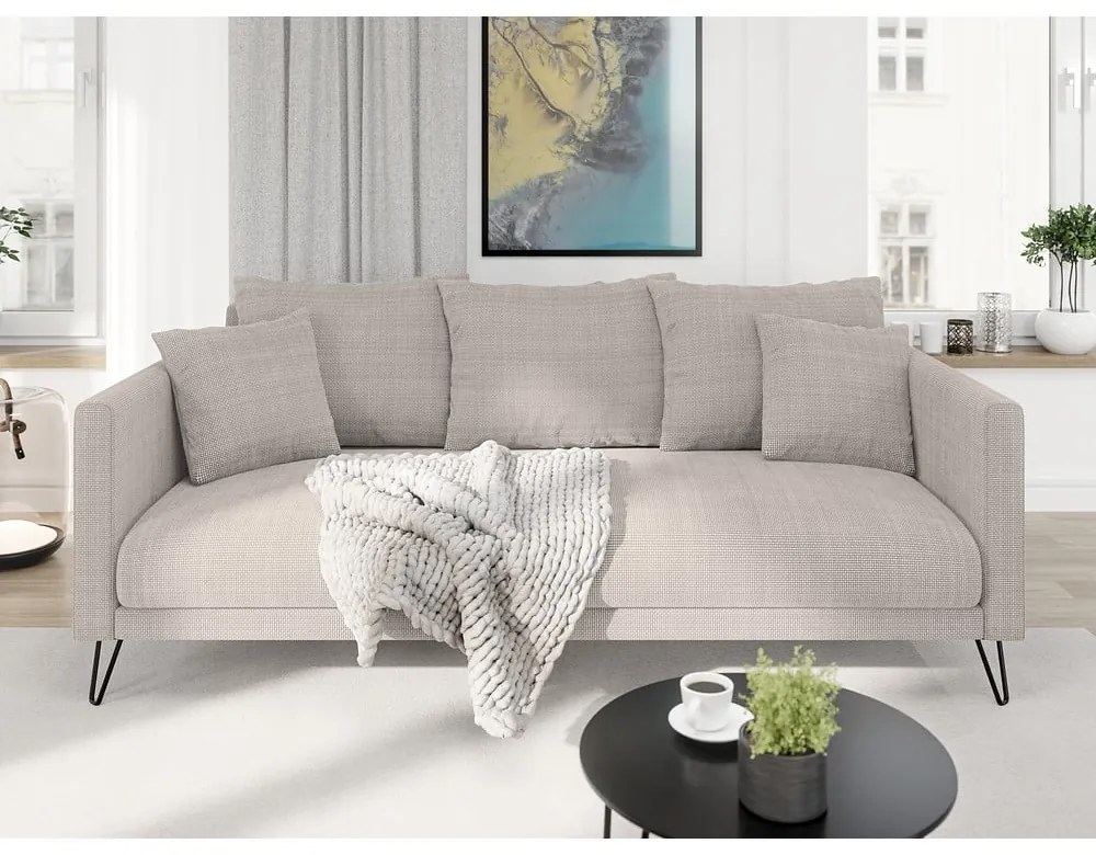 Svetlohnedá ženilková pohovka 200 cm Freya – Ropez