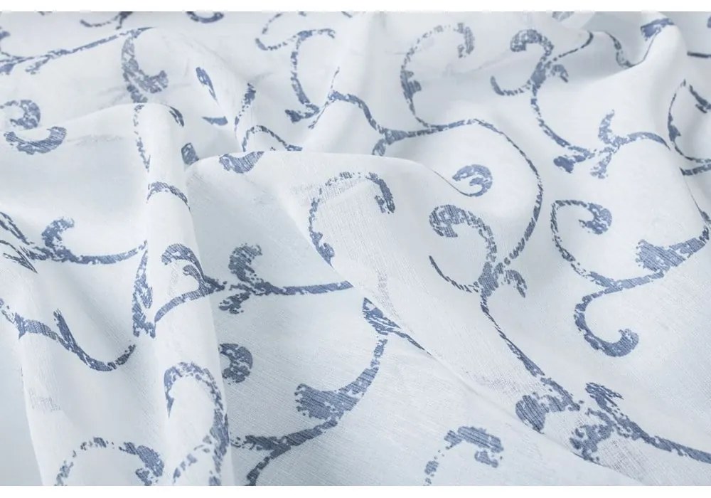 Modro-biela záclona 300x260 cm Fiesta - Mendola Fabrics