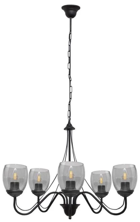 Luster na reťazi ALLENA 5xE27/15W/230V