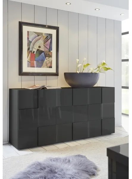 Komoda SERIAN v antracitovom prevedení
