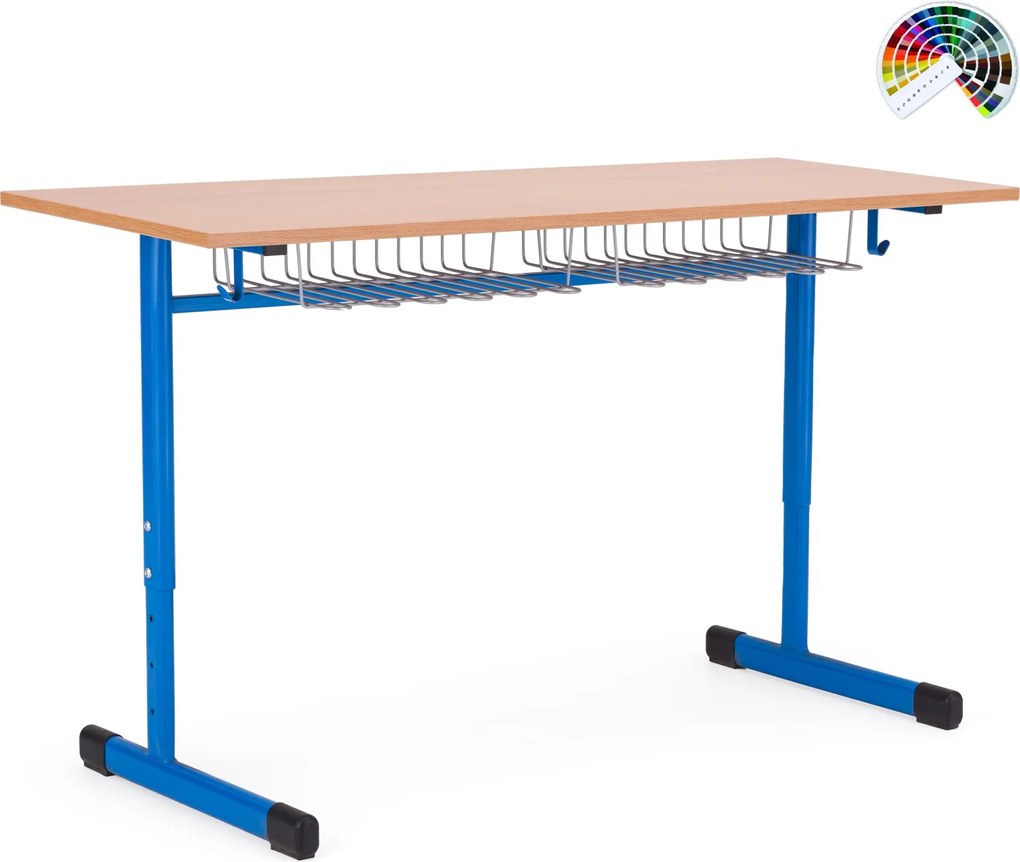 Školská žiacka Dvojmiestna lavica VARIOFIX pevná, rôzne farby a veľkosti