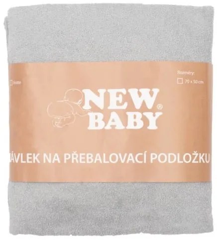 NEW BABY Návlek na prebaľovaciu podložku New Baby 50x70 sivý
