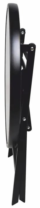 Záhradný bistro stolík, skladací, Ø 45 cm, modrý/vzorovaný