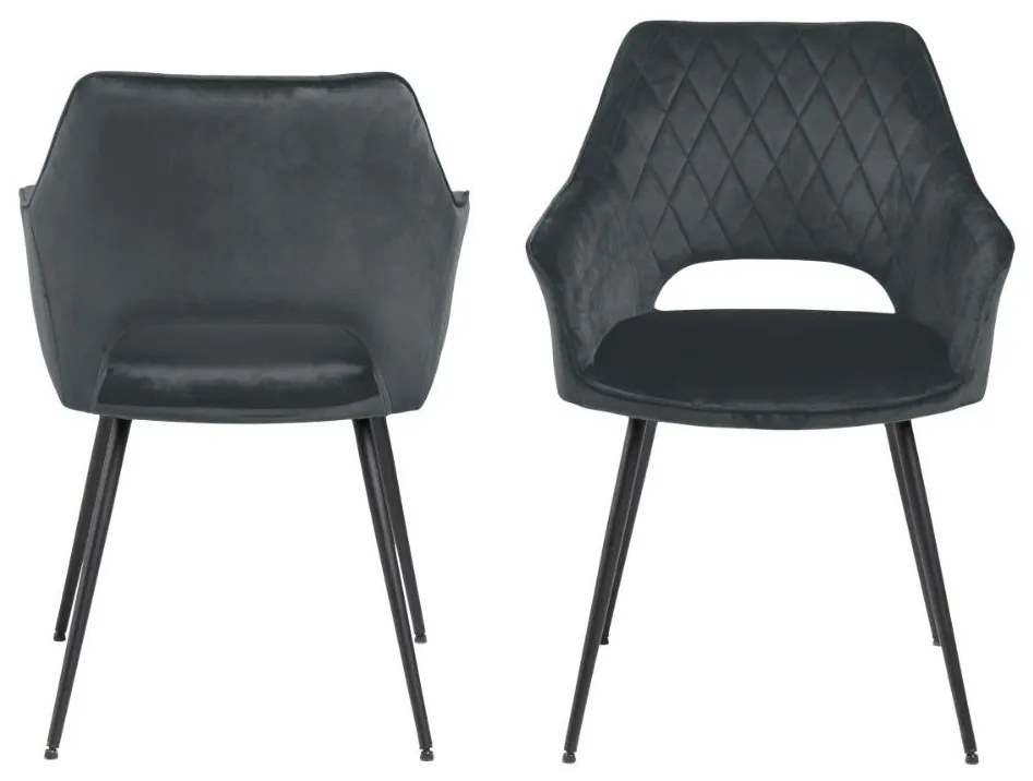ACTONA Sada 2 ks − Jedálenská stolička Felina − šedá 81 × 56 × 58 cm