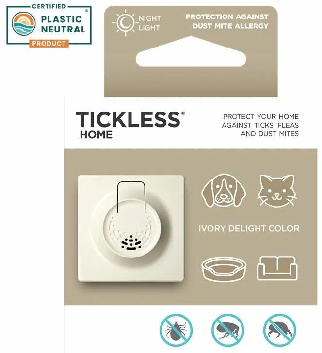 TICKLESS® Home Ultrazvukový odpuzovač kliešťat,blech a roztočů pro domácnost béžová