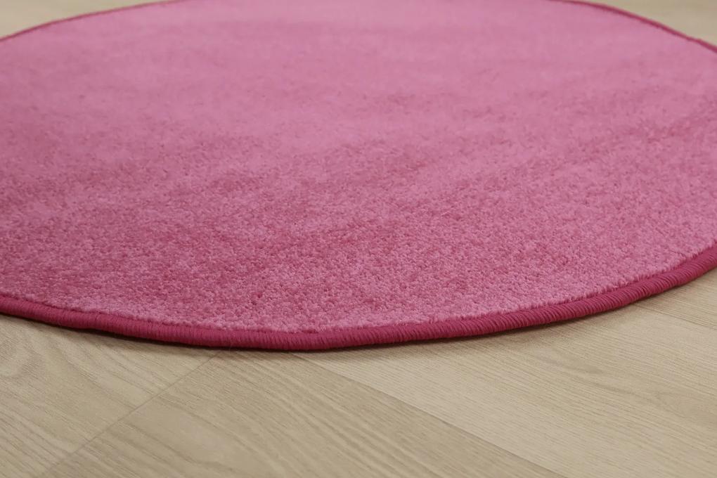 Vopi koberce Kusový koberec Eton ružový 11 kruh - 160x160 (priemer) kruh cm