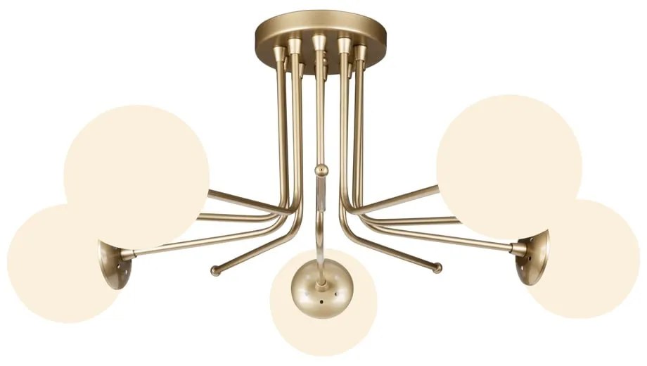 Stropné svietidlo v zlatej farbe Squid Lighting Star, výška 34 cm