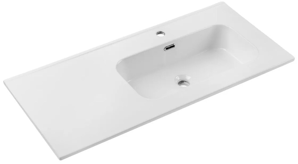 Keramické umývadlo Go 100 cm pravé biele