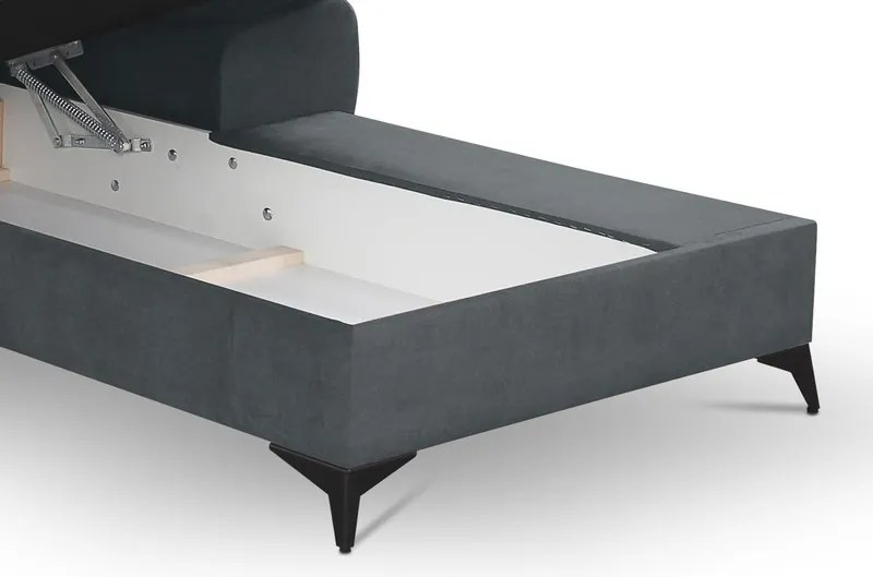 Rohová sedacia súprava Scala, ocelovo šedá látka, pravý roh