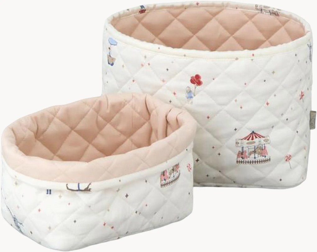 Detské bavlnené úložné košíky Carousel, 2 ks